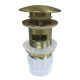 32/40mm Brushed Yellow Gold Mushroom Solid Brass Basin Pop Up Waste with Overflow