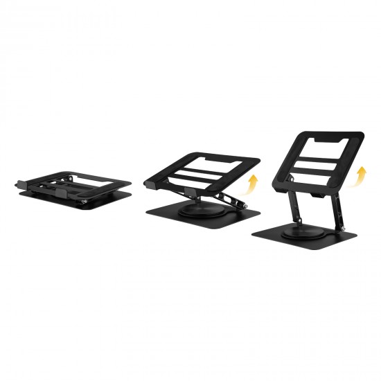 Laptop Stand Folding Lift Cooling Base Desktop Tablet Portable  Adjustable Bracket Compatible With All Notebook Black