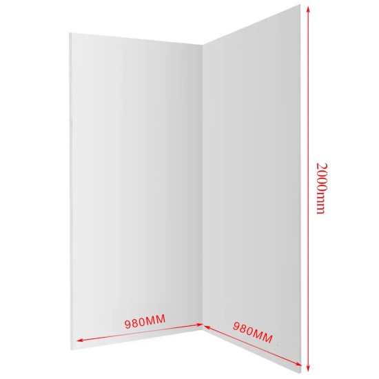 1000*1000*2050mm Black Frameless Diamond Shower Box