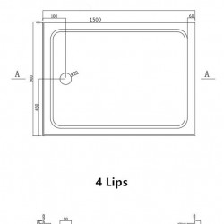 1500x900mm Rectangle Shower Tray