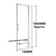 750*1900mm Swing Shower Glass Door Only