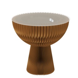 Portable Folding Kraft Paper Bouquet Table Side Corner Table Sofa Side Cabinet Nightstand Brown