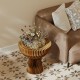 Portable Folding Kraft Paper Bouquet Table Side Corner Table Sofa Side Cabinet Nightstand Brown