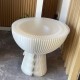 Portable Folding Kraft Paper Bouquet Table Side Corner Table Sofa Side Cabinet Nightstand White