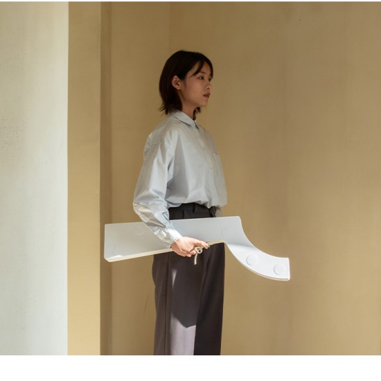 Portable Folding Kraft Paper Bouquet Table Side Corner Table Sofa Side Cabinet Nightstand White