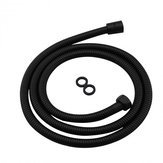 1500mm Black Flexible Shower Hose Stainless Steel