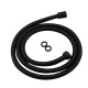 1500mm Black Flexible Shower Hose Stainless Steel