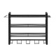 4-Tier Wall-Mounted Power Tool Organizer & Drill Holder Rack, Heavy-Duty Carbon Steel Garage Storage for Cordless Drills