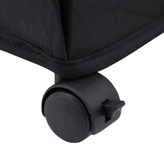 2 PCS Under Bed Storage Containers with Wheels with Clear Lids Rolling Trolley Box Organizer for Shoes Clothes Blankets Black