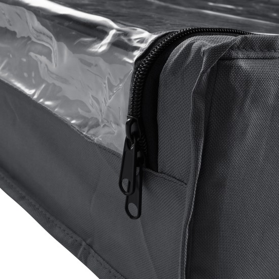 2 PCS Under Bed Storage Containers with Wheels with Clear Lids Rolling Trolley Box Organizer for Shoes Clothes Blankets Grey