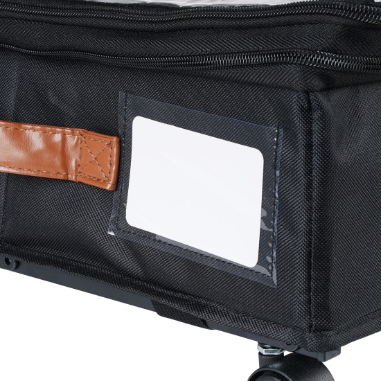 Height Adjustable Under Bed Storage Containers with Wheels Visible Cover Rolling Trolley Box Organizer for Shoes Clothes Blankets Black