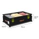 Height Adjustable Under Bed Storage Containers with Wheels Visible Cover Rolling Trolley Box Organizer for Shoes Clothes Blankets Black