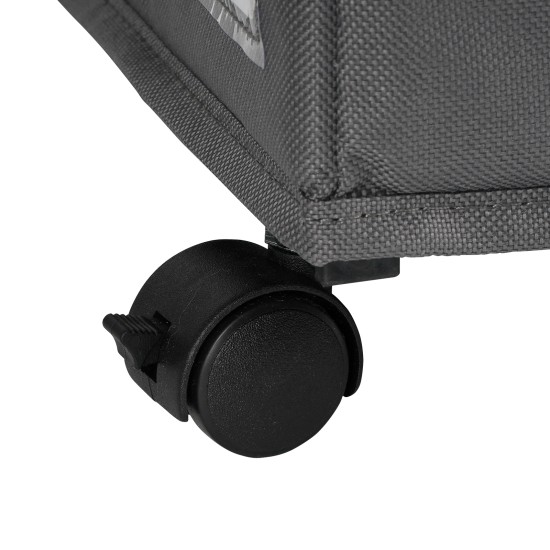 Height Adjustable Under Bed Storage Containers with Wheels Visible Cover Rolling Trolley Box Organizer for Shoes Clothes Blankets