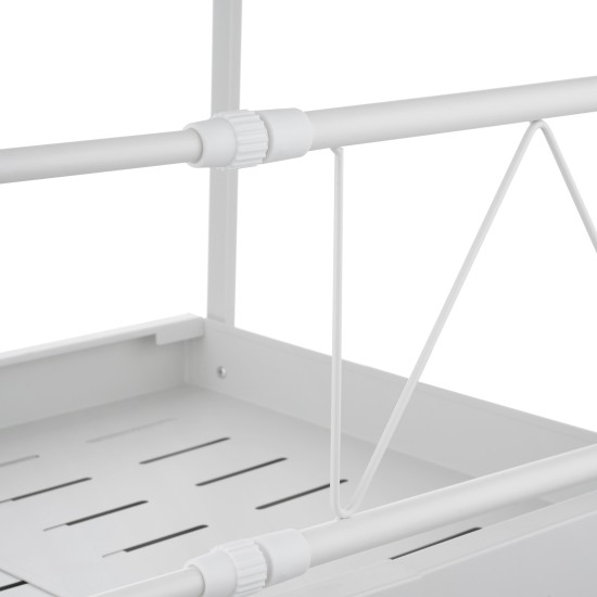 2-Tier Adjustable Under Sink Pull-Out Organizer  Sliding Metal Storage Drawer Rack for Kitchen Bathroom Cabinet