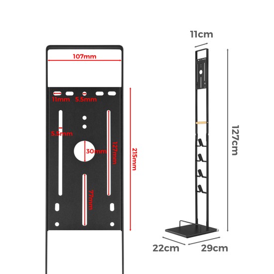 Black Cordless Vacuum Stand Rack Cleaner Freestanding Holder Dyson V6 7 8 10 11