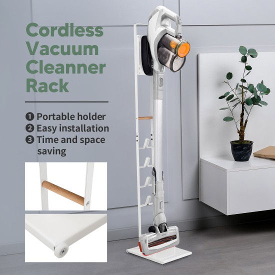 White Cordless Vacuum Stand Rack Cleaner Freestanding Holder Dyson V6 7 8 10 11