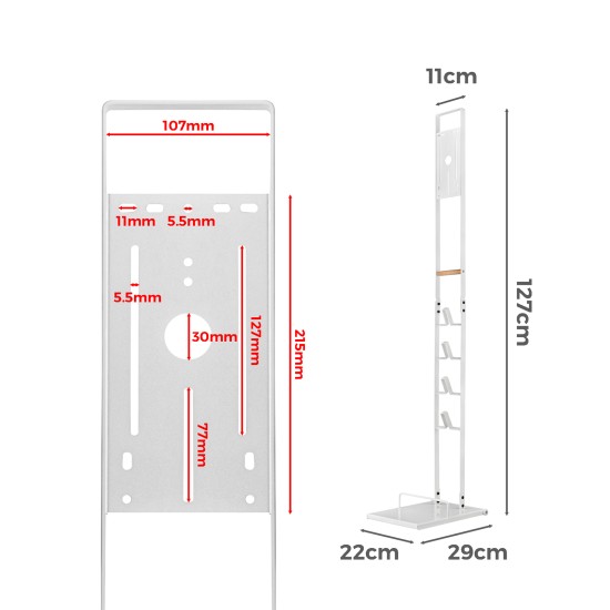 White Cordless Vacuum Stand Rack Cleaner Freestanding Holder Dyson V6 7 8 10 11