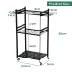 3 Tier Heavy Duty Garden Tool Organizer Rack with Wheels | Metal Rolling Storage Cart for Garage, Yard, Patio, Shed & Indoor/Outdoor Use