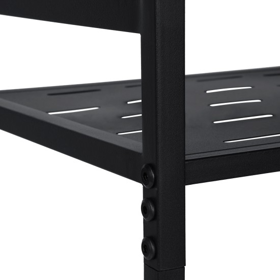 6 Tier Garden Tool Organizer Heavy Duty Metal Garage Storage Rack for Yard & Shed