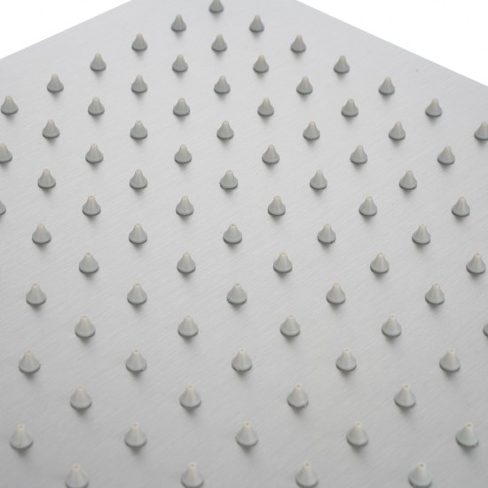 250mm 10 inch Stainless steel Brushed Nickel Super-slim Square Rainfall Shower Head 