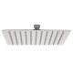 250mm 10 inch Stainless steel Brushed Nickel Super-slim Square Rainfall Shower Head 