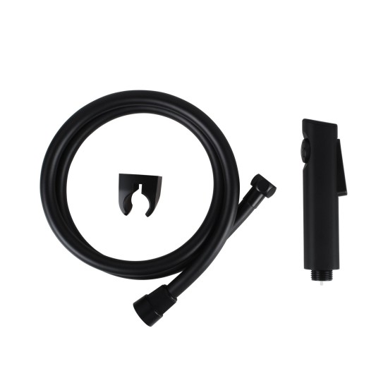 Bathroom Black ABS Handheld Toilet Bidet Spray Kit with 1.2m PVC Water Hose