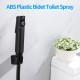 Bathroom Black ABS Handheld Toilet Bidet Spray Kit with 1.2m PVC Water Hose