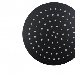 250mm 10 inch  Stainless steel Super-slim Round Nero Black Rainfall Shower Head 