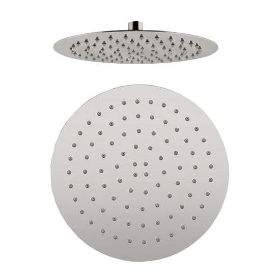 250mm 10 inch Stainless steel Super-slim Round Brushed Nickel Rainfall Shower Head 