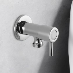 Round Chrome Brass Toilet Cistern Tap Angle Valve
