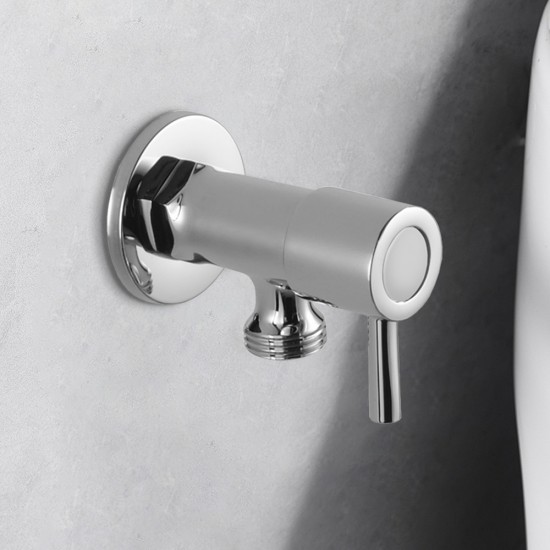 Round Chrome Brass Toilet Cistern Tap Angle Valve