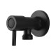 Round Black Brass Toilet Cistern Tap Angle Valve 