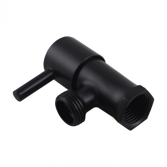 Round Black Brass Toilet Cistern Tap Angle Valve 