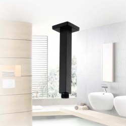 200mm Square Nero Black Ceiling Shower Arm
