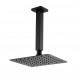 Matte Black Square Shower Head 8 inch 200mm with Ceiling Arm – Bathroom Shower Set