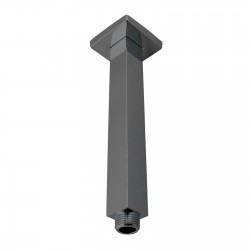200mm Square Gunmetal Grey Ceiling Mounted Shower Arm