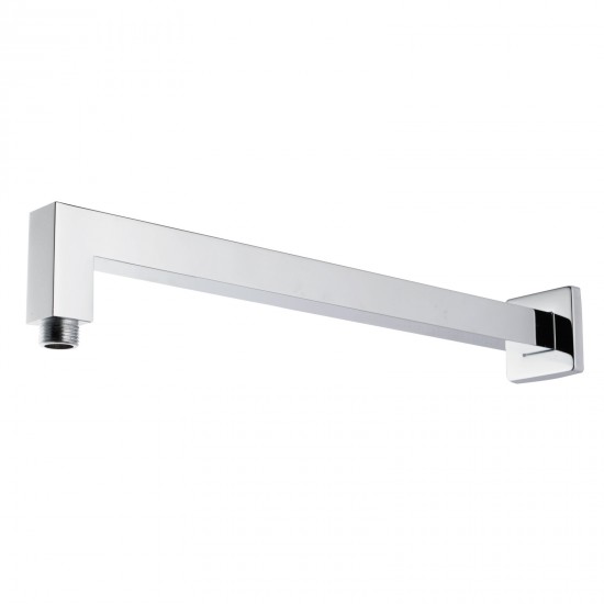 Square Chrome Stainless steel Wall Mounted Shower Arm 400mm