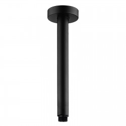 200mm Round Nero Black Ceiling Shower Arm