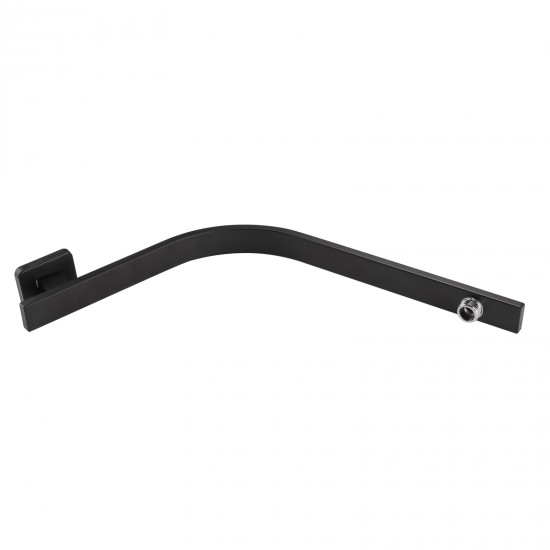 Square Nero Black Gooseneck Wall Shower Arm