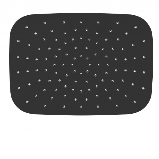 280x200mm ABS Rectangle Black Rainfall Shower Head