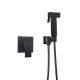 Square Matte Black Handheld Shower With Bidet Shower Mixer Tap Set