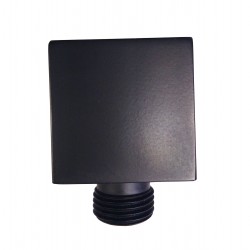 Water Inlet Shower Head Wall Elbow Square Brass Connector Connection Water Hose Inlet Matt Black