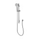 Round Brushed Nickel Shower Rail with Brass Handheld Shower Set
