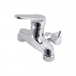 8 inch Round Chrome Twin Shower Set Bottom Inlet