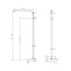 10 inch 250mm Square Brushed Nickel Shower Tower With Rain Head Bottom Water Inlet