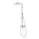 10 inch 250mm Square Brushed Nickel Shower Tower With Rain Head Bottom Water Inlet