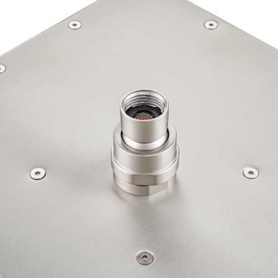 10 inch 250mm Square Brushed Nickel Shower Tower With Rain Head Bottom Water Inlet