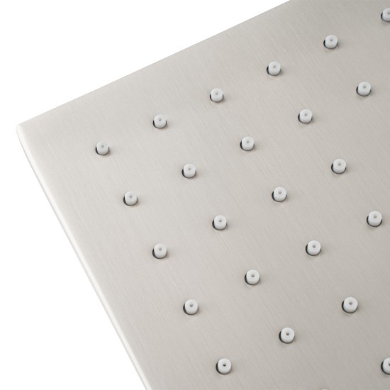 10 inch 250mm Square Brushed Nickel Shower Tower With Rain Head Bottom Water Inlet