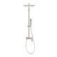 10 inch 250mm Square Brushed Nickel Shower Tower With Rain Head Bottom Water Inlet