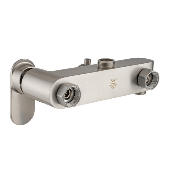 10 inch 250mm Square Brushed Nickel Shower Tower With Rain Head Bottom Water Inlet